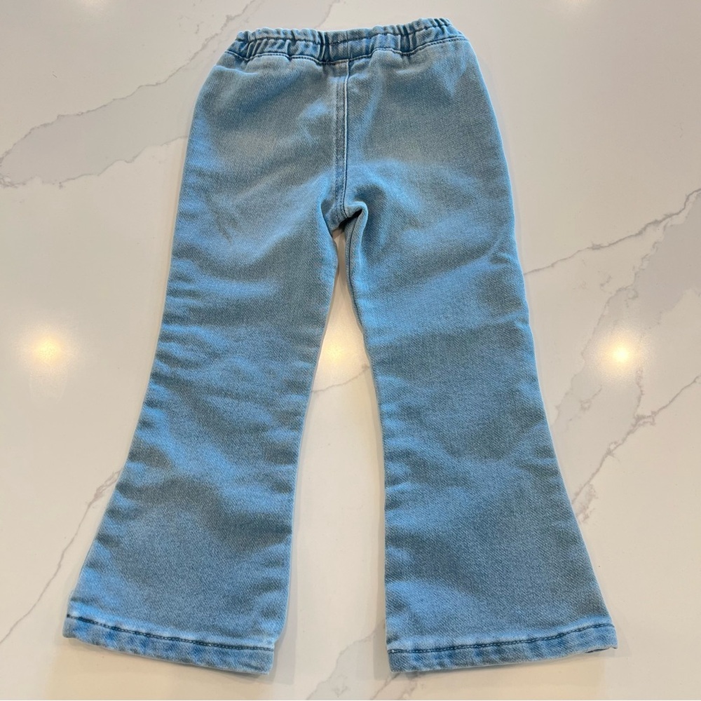 Flared Kids Toddler Jeans with Star &‎ Sunglasses Patches 3T - Picture 5 of 8